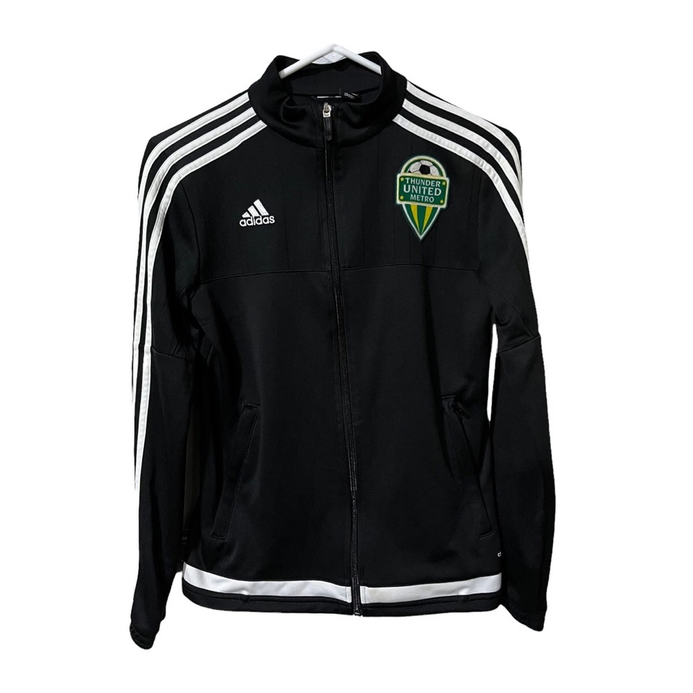 Adidas Women’s Climacool Thunder United Metro Soccer Black Warm Up Jacket Sz S